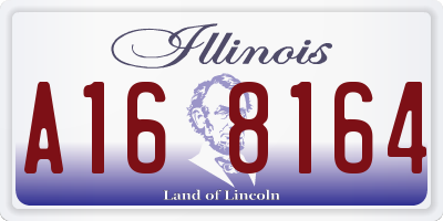 IL license plate A168164