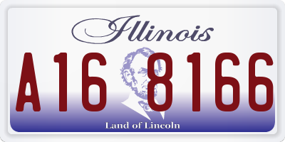 IL license plate A168166