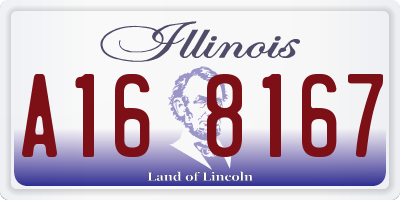 IL license plate A168167