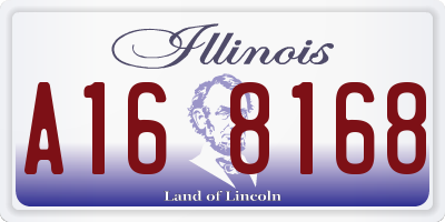 IL license plate A168168