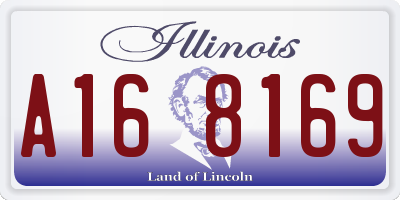 IL license plate A168169