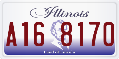 IL license plate A168170