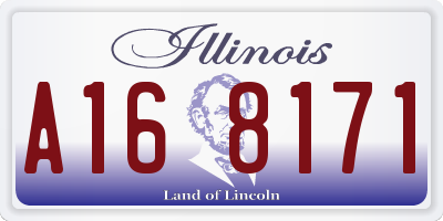 IL license plate A168171