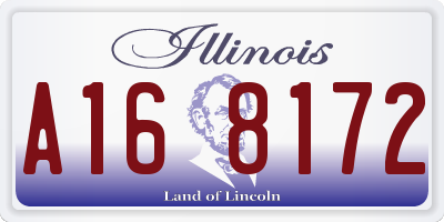 IL license plate A168172