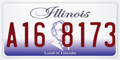 IL license plate A168173