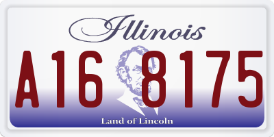 IL license plate A168175