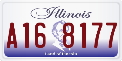 IL license plate A168177
