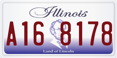 IL license plate A168178