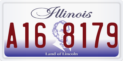 IL license plate A168179