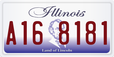 IL license plate A168181