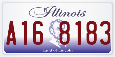 IL license plate A168183