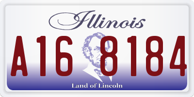IL license plate A168184