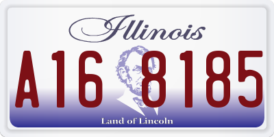 IL license plate A168185