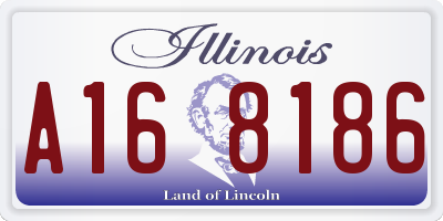 IL license plate A168186