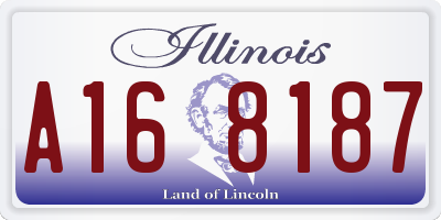 IL license plate A168187