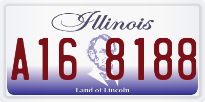 IL license plate A168188