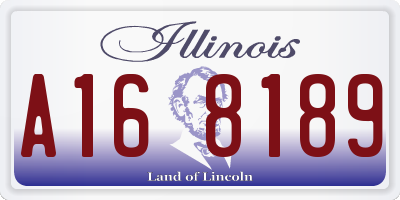 IL license plate A168189