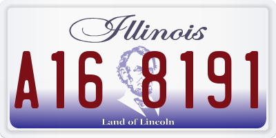 IL license plate A168191