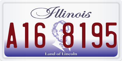 IL license plate A168195