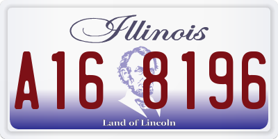 IL license plate A168196