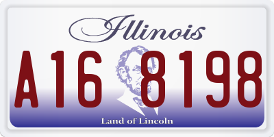 IL license plate A168198
