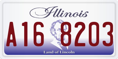 IL license plate A168203