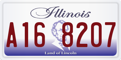IL license plate A168207