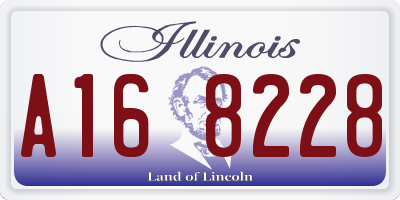 IL license plate A168228