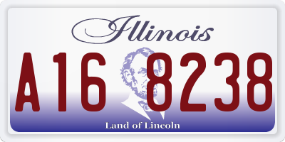 IL license plate A168238