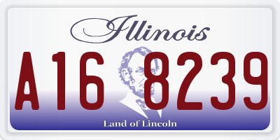 IL license plate A168239