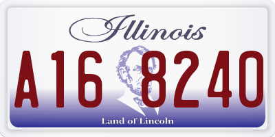 IL license plate A168240