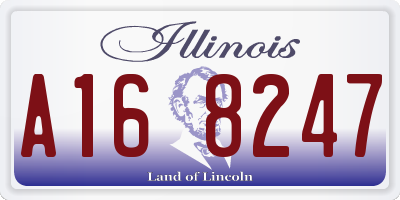 IL license plate A168247
