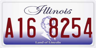IL license plate A168254
