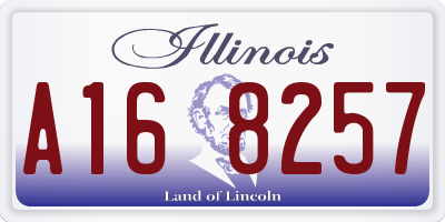 IL license plate A168257