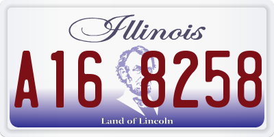 IL license plate A168258