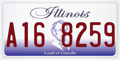 IL license plate A168259