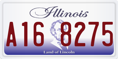 IL license plate A168275