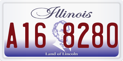IL license plate A168280