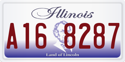 IL license plate A168287