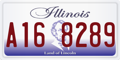 IL license plate A168289