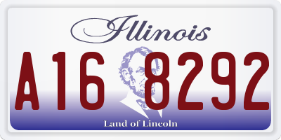 IL license plate A168292