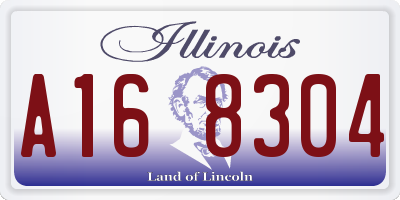 IL license plate A168304
