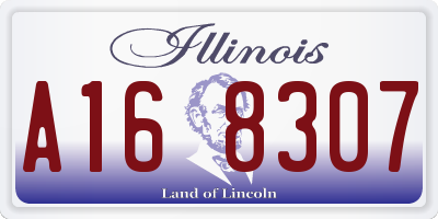 IL license plate A168307
