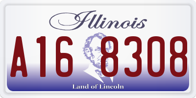 IL license plate A168308