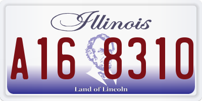IL license plate A168310