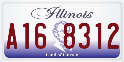 IL license plate A168312