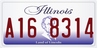 IL license plate A168314