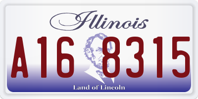 IL license plate A168315