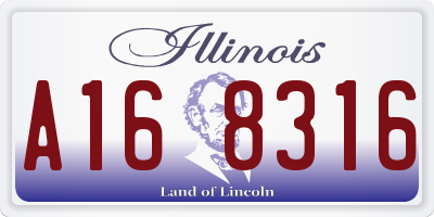 IL license plate A168316