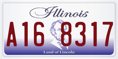 IL license plate A168317